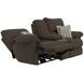 Lenny Chocolate Power Lay Flat Reclining Console Loveseat