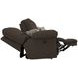 Lenny Chocolate Power Lay Flat Reclining Console Loveseat