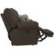 Lenny Chocolate Power Lay Flat Reclining Console Loveseat