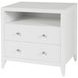 Dana Smooth White 2 Drawers Nightstand