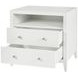 Dana Smooth White 2 Drawers Nightstand