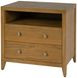 Dana Natural 2 Drawers Nightstand with Top Shelf