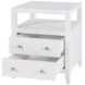 Dana Smooth White 2 Drawers Nightstand with Top Shelf