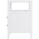 Dana Smooth White 2 Drawers Nightstand with Top Shelf