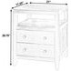 Dana Smooth White 2 Drawers Nightstand with Top Shelf