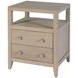 Dana Antique Taupe 2 Drawers Nightstand with Top Shelf
