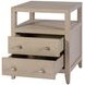 Dana Antique Taupe 2 Drawers Nightstand with Top Shelf