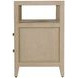 Dana Antique Taupe 2 Drawers Nightstand with Top Shelf