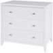 Dana Smooth White 3 Drawers Chest