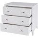 Dana Smooth White 3 Drawers Chest