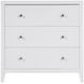 Dana Smooth White 3 Drawers Chest