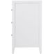 Dana Smooth White 3 Drawers Chest
