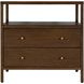 Mendel Walnut 2 Drawers Nightstand