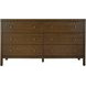 Mendel Walnut 6 Drawers Dresser