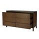 Mendel Walnut 6 Drawers Dresser
