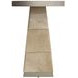 Horizon Brown Round Travertine Top Spot Table