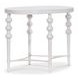 Horizon White Oval Glass Top End Table