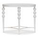 Horizon White Oval Glass Top End Table