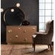 Melange Brown and Gold Upholstered 2 Door Hall Chest