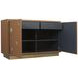 Melange Brown and Gold Upholstered 2 Door Hall Chest