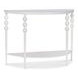 Melange White 44" Glass Top Demilune Console