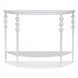 Melange White 44" Glass Top Demilune Console