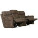 Tranquility Pewter Lay Flat Power Reclining 87" Sofa with Power Lumbar and Heat Massage