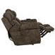 Tranquility Pewter Lay Flat Power Reclining Console 76" Loveseat with Power Lumbar and Heat Massage