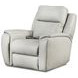 Drake Light Gray Leather Zero Gravity Power Recliner
