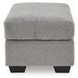 Loreo Gray Upholstered Rectangular Ottoman