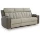Point Clear Sisal 87" Power Reclining Sofa with USB Charging and LED