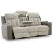 Point Clear Sisal 87" Power Reclining Sofa with USB Charging and LED