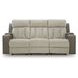 Point Clear Sisal 87" Power Reclining Sofa with USB Charging and LED