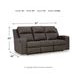 Lavenhorne Granite 87" Reclining Sofa with Drop Down Table