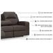 Lavenhorne Granite Reclining Sofa with Drop Down Table