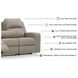 Lavenhorne Pebble Reclining Sofa with Drop Down Table