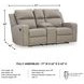 Lavenhorne Pebble Reclining Console Loveseat