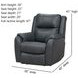 Marquis Horizon Leather Rocker Power Recliner with USB Charging