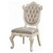 Chantelle Rose Gold and Pearl Beige Upholstered Side Chair Set of 2