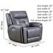 Point Break True Grit Greystone Power Wall Hugger Recliner with Power Headrest and Lumbar