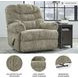 Movie Man Taupe Zero Wall Recliner