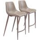 Magnus Chair Gray And Walnut Counter Chair Set Of 2