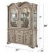 Chateau De Ville Antique White 4 Door Buffet and Hutch with LED