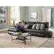 Como Steel Leather 3 Piece Power Reclining Modular Sectional with LAF Chaise