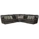 Como Steel Leather 5 Piece Power Reclining Modular Sectional