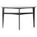 Capri Espresso Demilune Glass Top Sofa Table