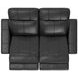 Ferrara Black Leather 93" Zero Gravity Power Reclining Sofa with Power Headrest and USB Charging