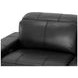 Ferrara Black Leather 93" Zero Gravity Power Reclining Sofa with Power Headrest and USB Charging