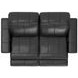 Ferrara Black Leather 93" Zero Gravity Power Reclining Sofa with Power Headrest and USB Charging