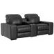 Ferrara Black Leather Zero Gravity Power Reclining Living Room Set with Power Headrest and USB Charging